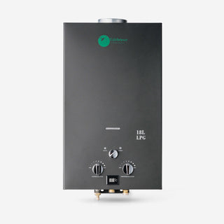 Genomströmningsvärmare - Utedusch på gasol 18L/min - Svart